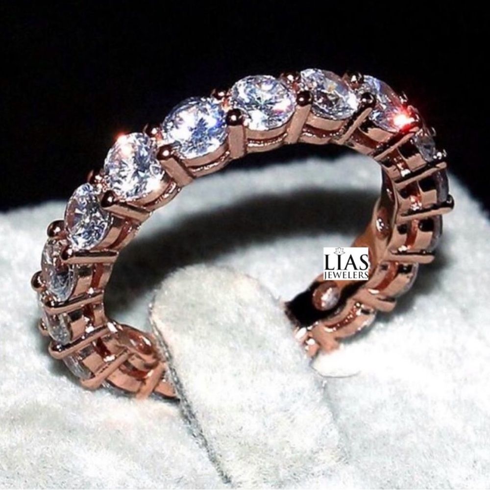 Brand New 18k Rose Gold Wedding Ring, Wedding Band, Eternity Wedding Band